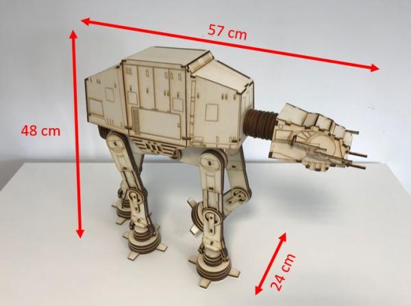 Star Wars - AT-AT Walker Bausatatz aus Holz - Abmessungen